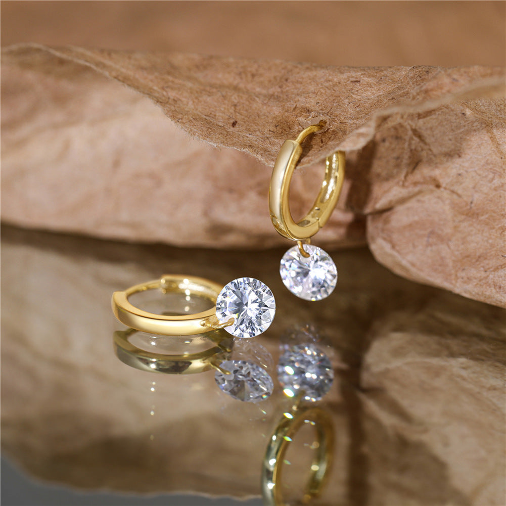 S925 Sterling Silver Zircon Earrings Eardrops